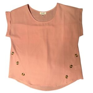 Love t Women’s Pink Elegant Shirt Size Médium With Button
